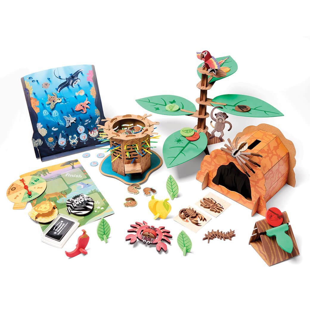 3D Puzzle Wood Wild Animals (6 pack bundle)