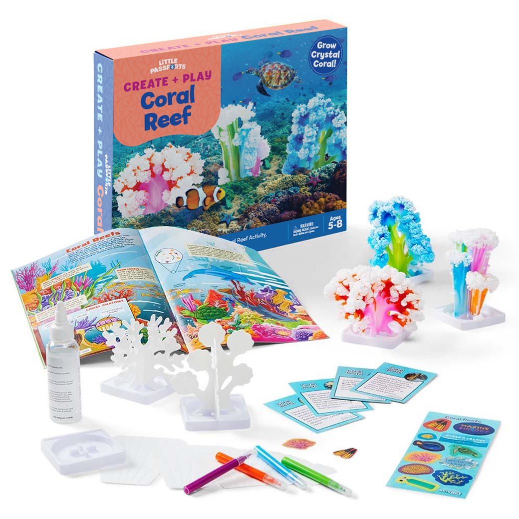 Create+Play: Coral Reef Crystal Growing Kit | Little Passports
