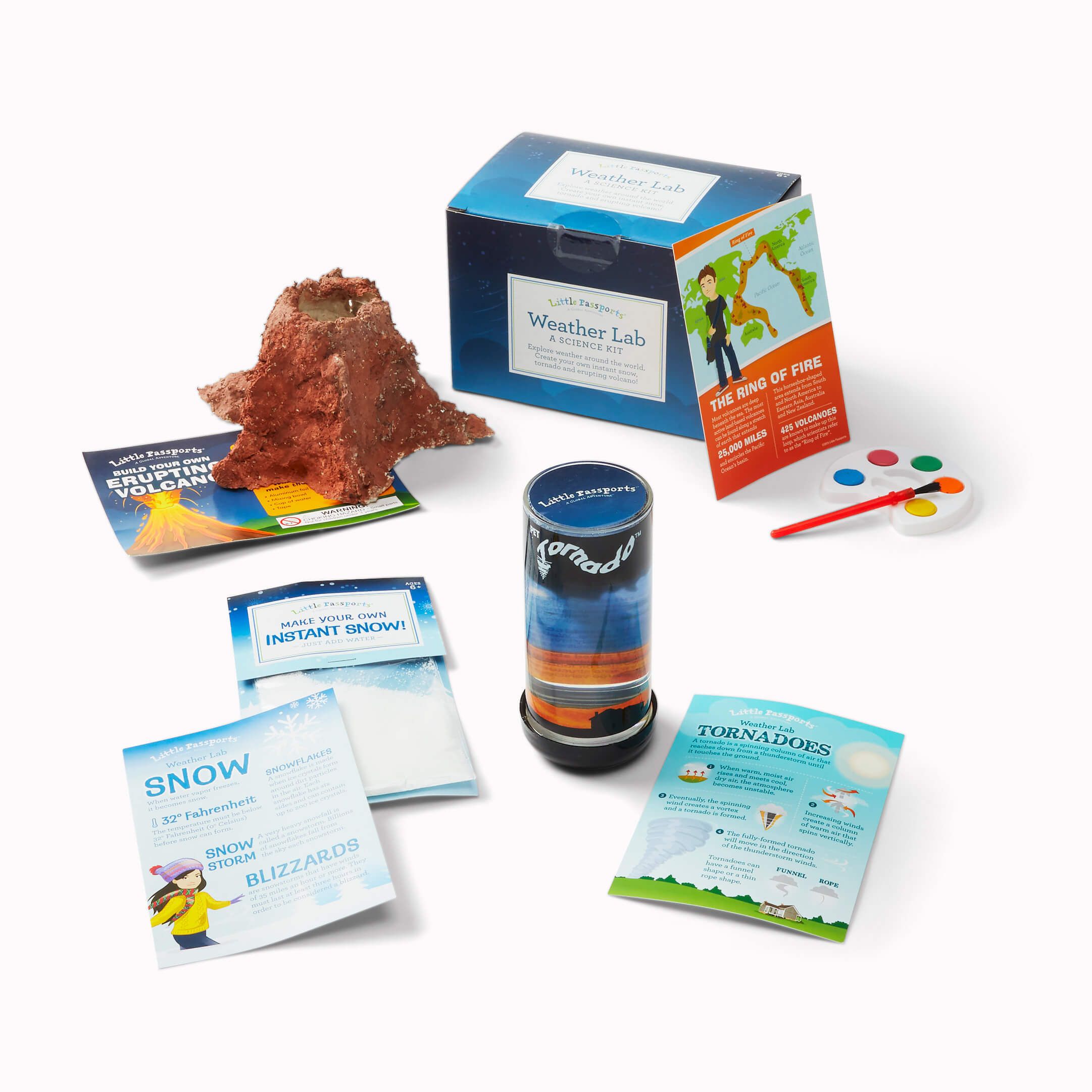 Children's Make Your Own Crystals Volcano Tornado Snow Science Experiment Kit 