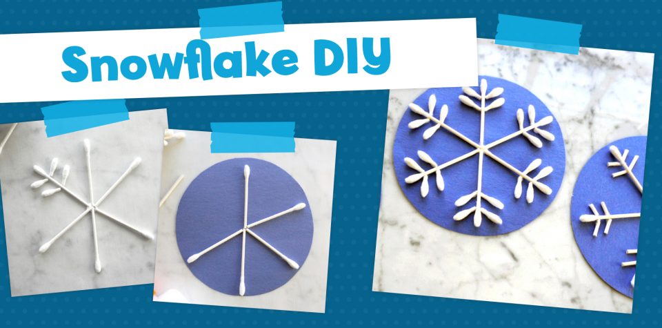 Make easy cotton swab snowflakes with Little Passports
