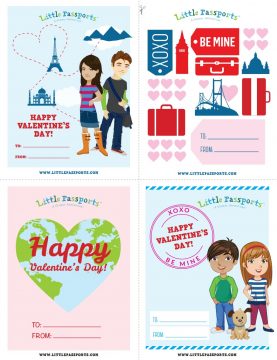 Celebrate Valentine's Day with these adorable cards from Little Passports