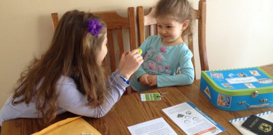 Kids Interacting with Little Passports World Edition Thailand Package