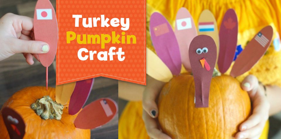 Celebrate Thanksgiving with this turkey pumpkin craft from Little Passports
