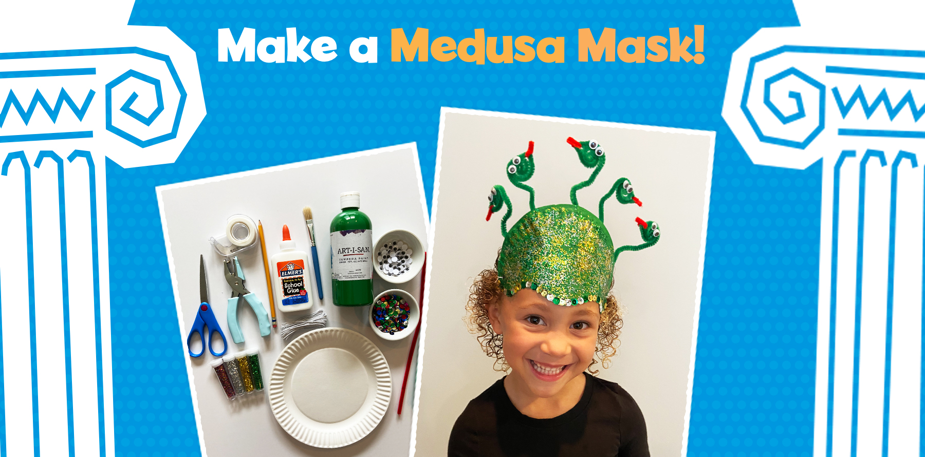 Make a Medusa mask with Little Passports