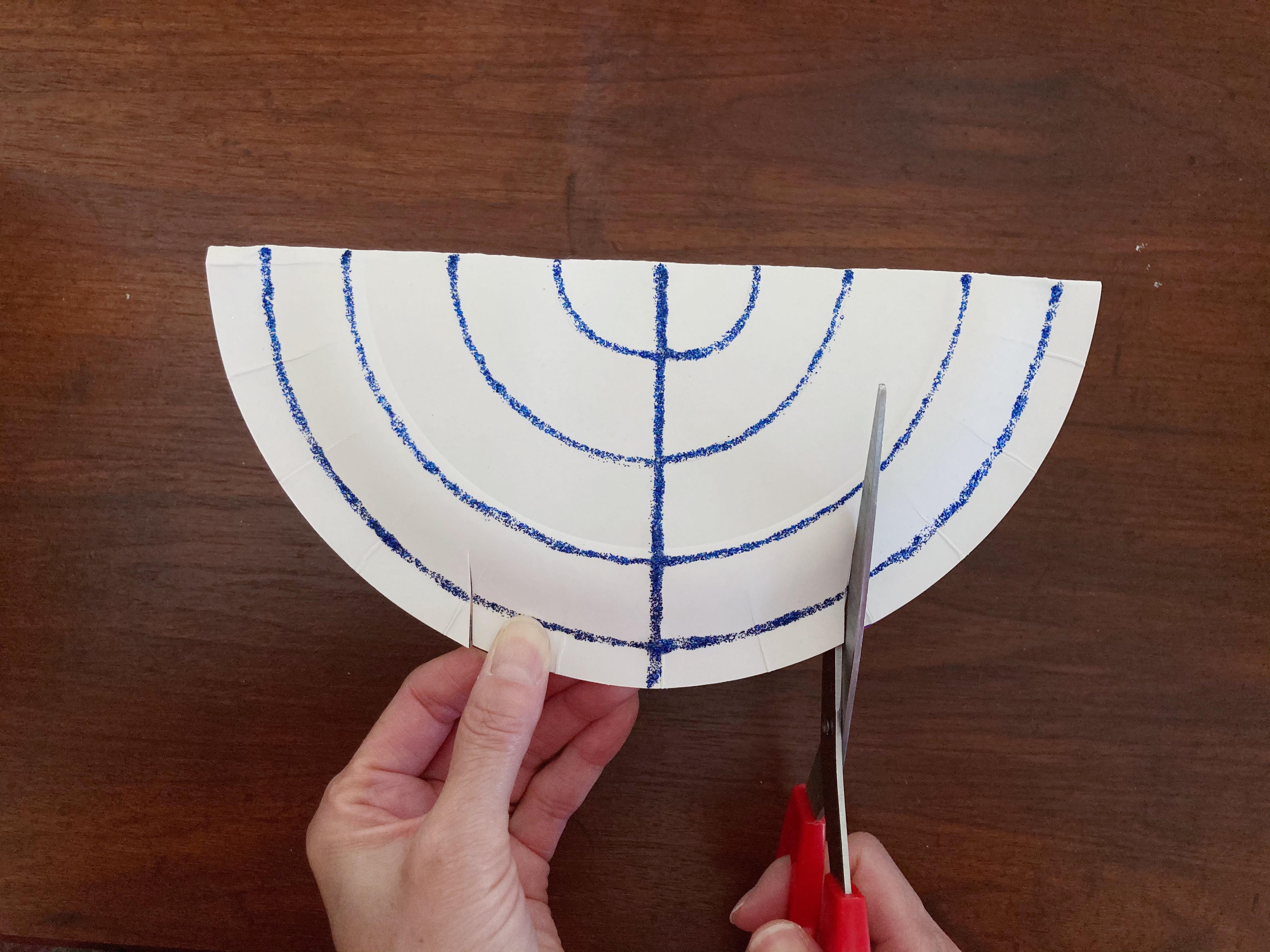DIY menorah craft from Little Passports step