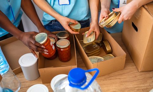 Serve your community by volunteering or donating food to your local food bank
