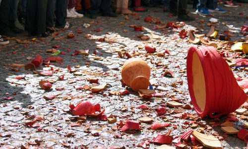 Learn about the Greek spring tradition of throwing pots