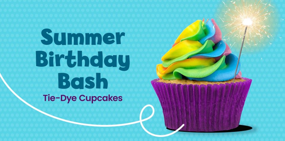 Summer Birthday Bash: Tie-Dye Cupcakes