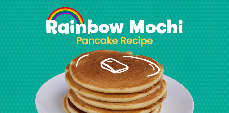 Make rainbow mochi pancakes with this recipe from Little Passports