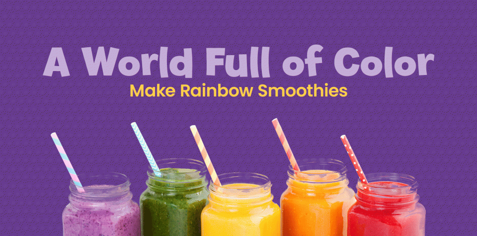 Make rainbow smoothies with this recipe from Little Passports