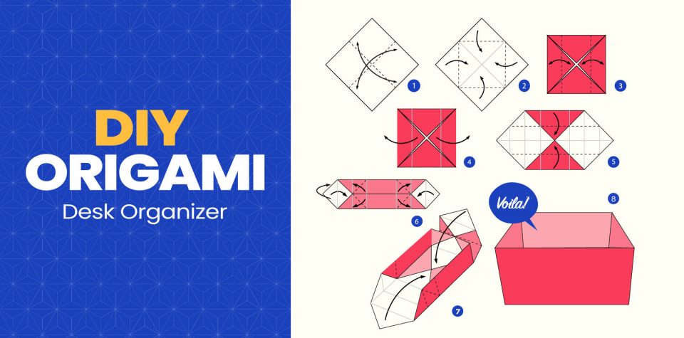 DIY Origami Desk Organizer