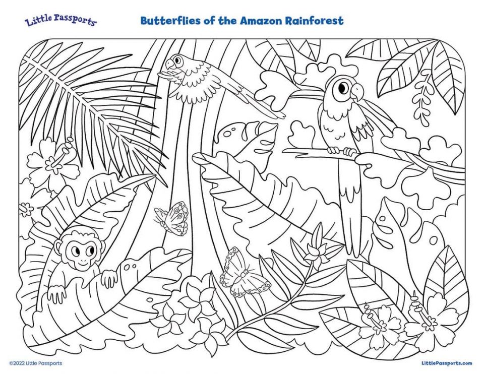 Butterfly Coloring Pages and More - Little Passports