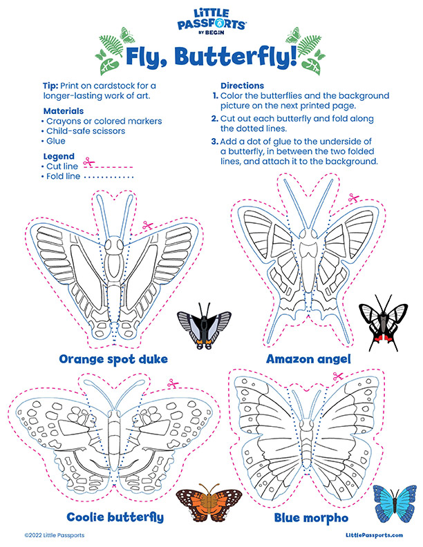 How to Make a Beautiful Paper Butterfly - Little Passports