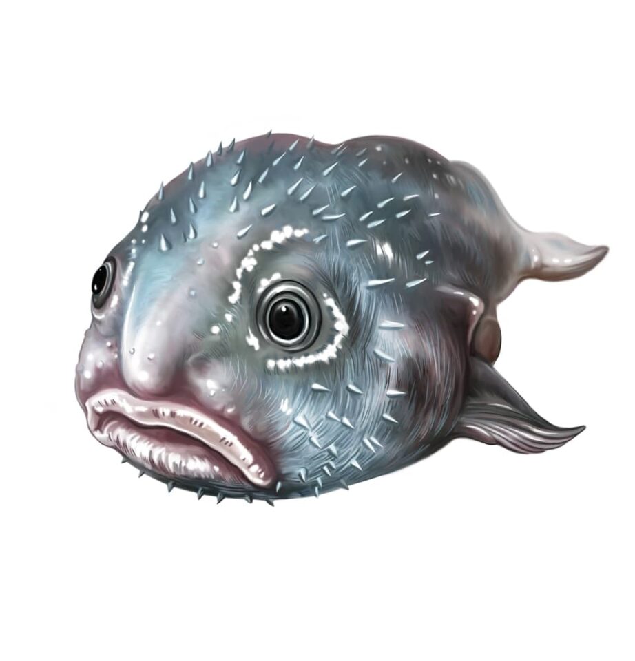 Illustration of a blobfish