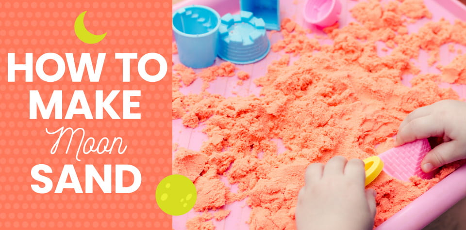 Homemade play sand or moon sand: step by step guide