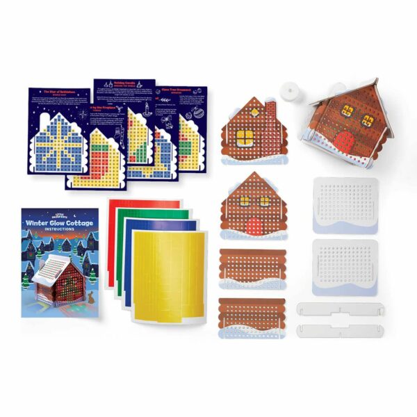 Build a winter cottage to light up the room while learning about the origins of beloved holiday symbols. Shop Little Passports today!
