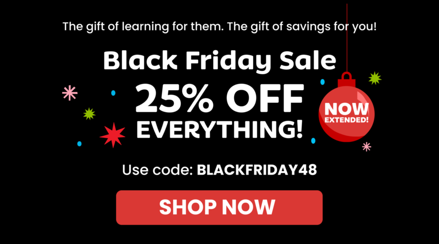 Black Friday Sale. 25% Off Everything. Use code: BLACKFRIDAY48