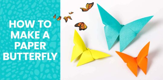Paper-butterflies-folded-with-colorful-paper