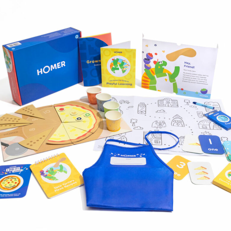 Homer Early Learning Kits - laid out