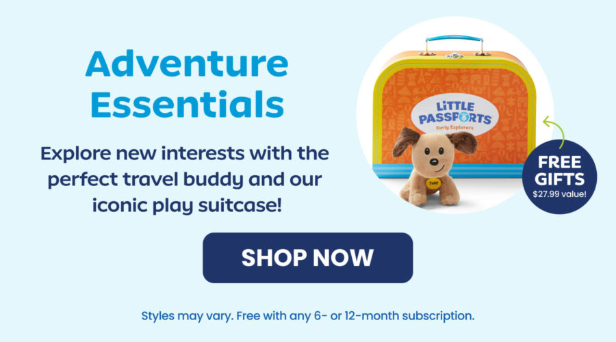 Adventure Essentials  Explore new interests with the perfect travel buddy and our iconic play suitcase! FREE GIFTS $27.99 value!  SHOP NOW Styles may vary. Free with any 6- or 12- month subscription.