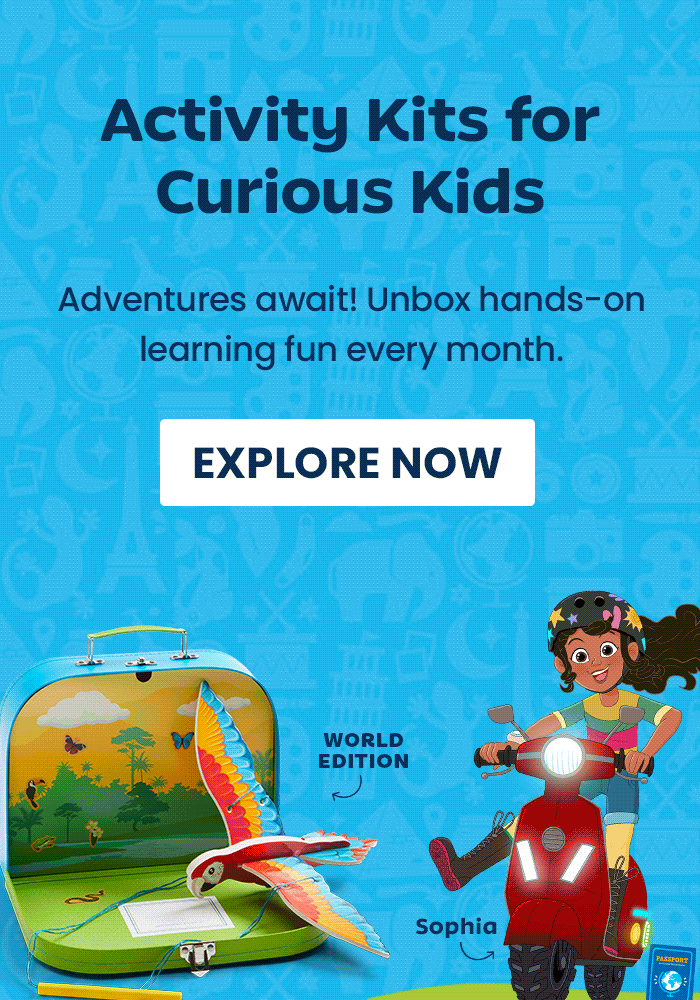 Activity Kits for Curious Kids Adventures await! Unbox hands-on learning fun every month. EXPLORE NOW