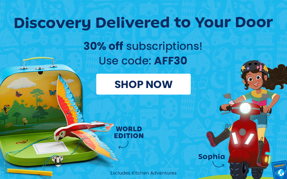 Discovery Delivered to Your Door 30% off subscriptions! Use code: AFF30 SHOP NOW Excludes Kitchen Adventures