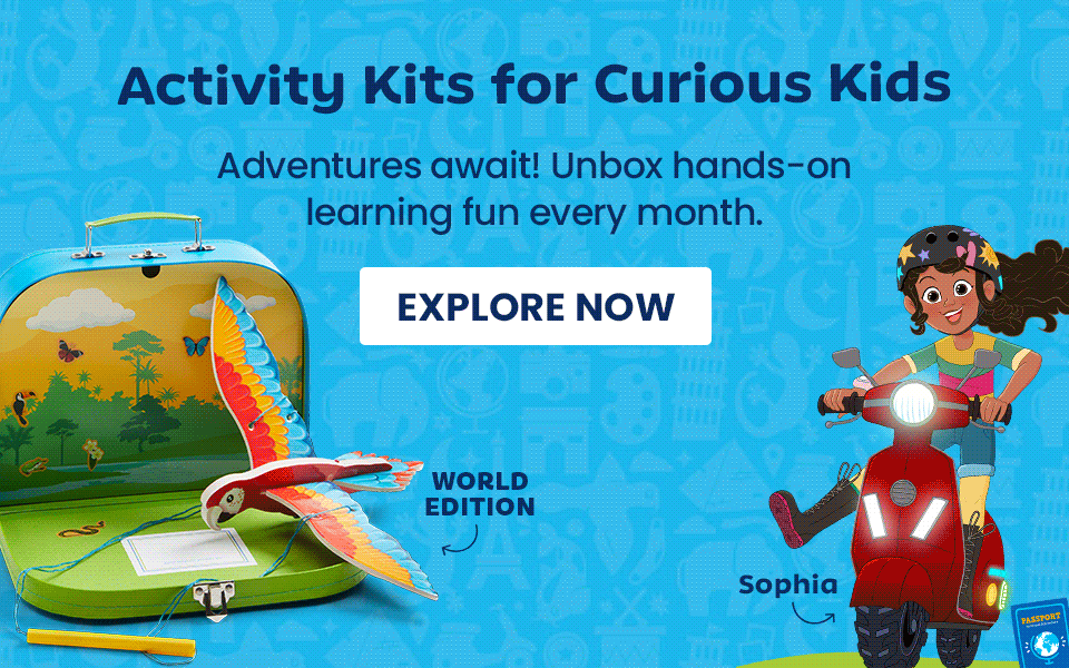 Activity Kits for Curious Kids Adventures await! Unbox hands-on learning fun every month. EXPLORE NOW