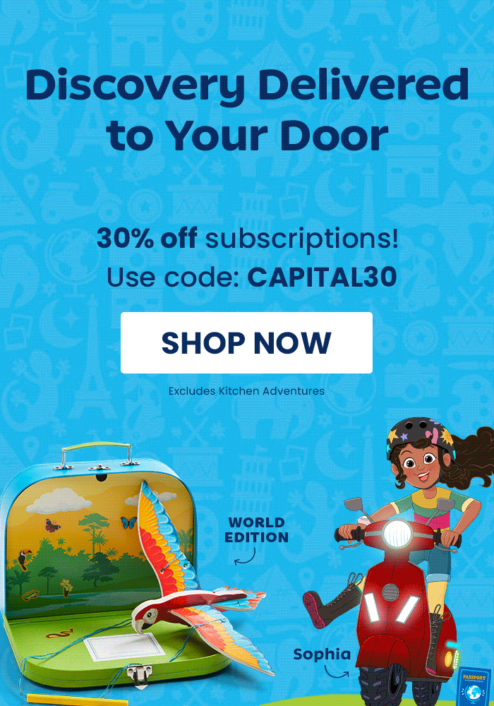 Discovery Delivered to Your Door 30% off subscriptions! Use code: CAPITAL30 SHOP NOW Excludes Kitchen Adventures