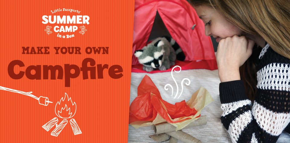 Pretend play with this campfire craft