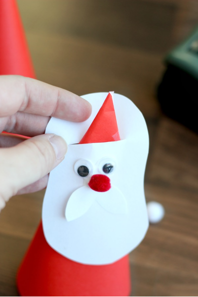 How to make a Santa cone craft with Little Passports step 3
