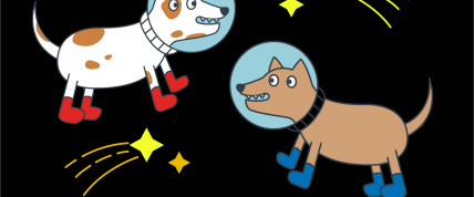 Belka and Strelka Russian space dogs comic activity for kids