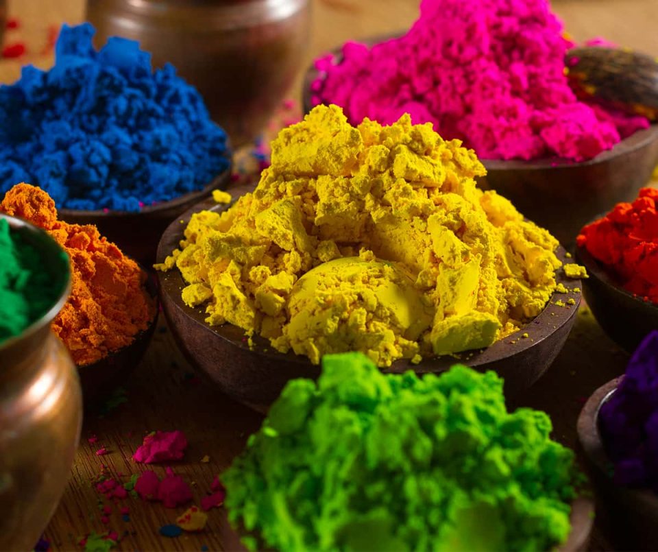 Colored powder for Holi