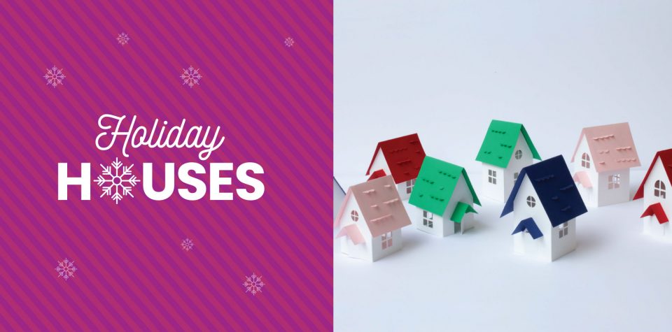 DIY cardstock holiday houses from Little Passports