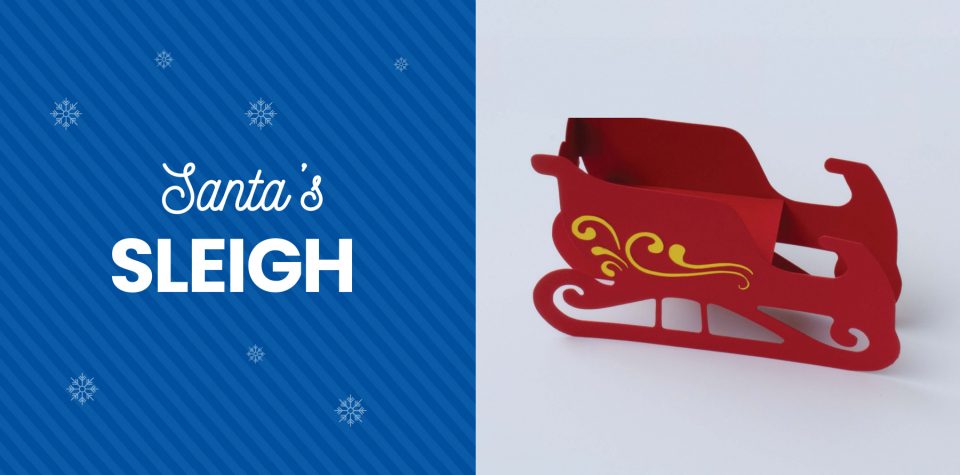 Printable DIY cardstock sleigh from Little Passports