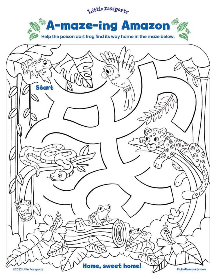 A-maze-ing Amazon printable from Little Passports