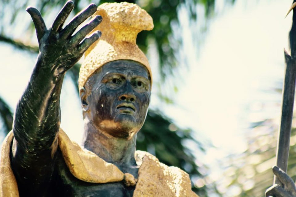 A statue of King Kamehaha I in Hawaii