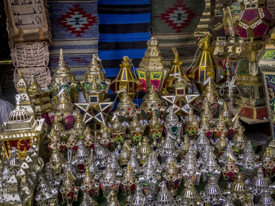 Ramadan lanterns at a market in Cairo