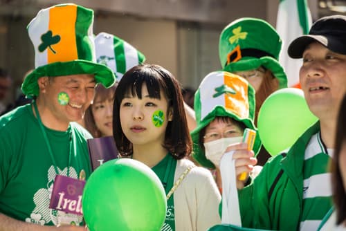 A St. Patrick's Day parade in Japan