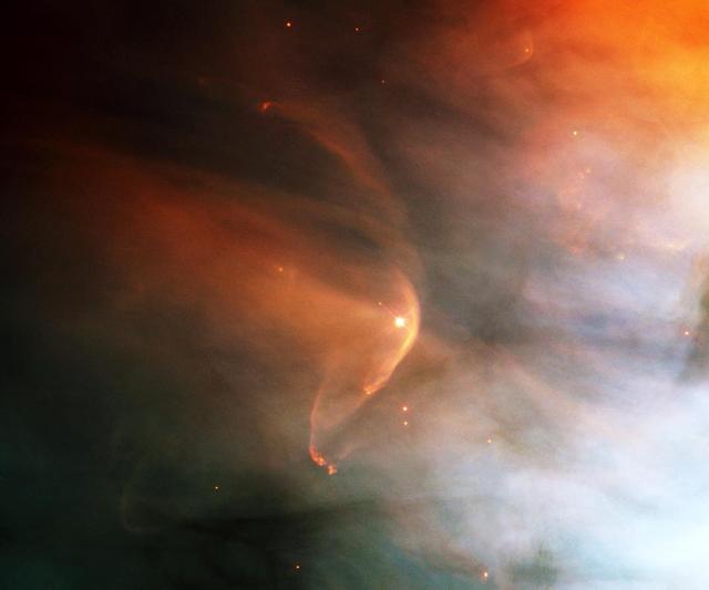 A young star in the Orion Nebula