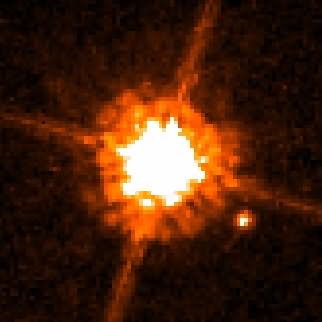 Image of the red dwarf star CHXR-73 up close