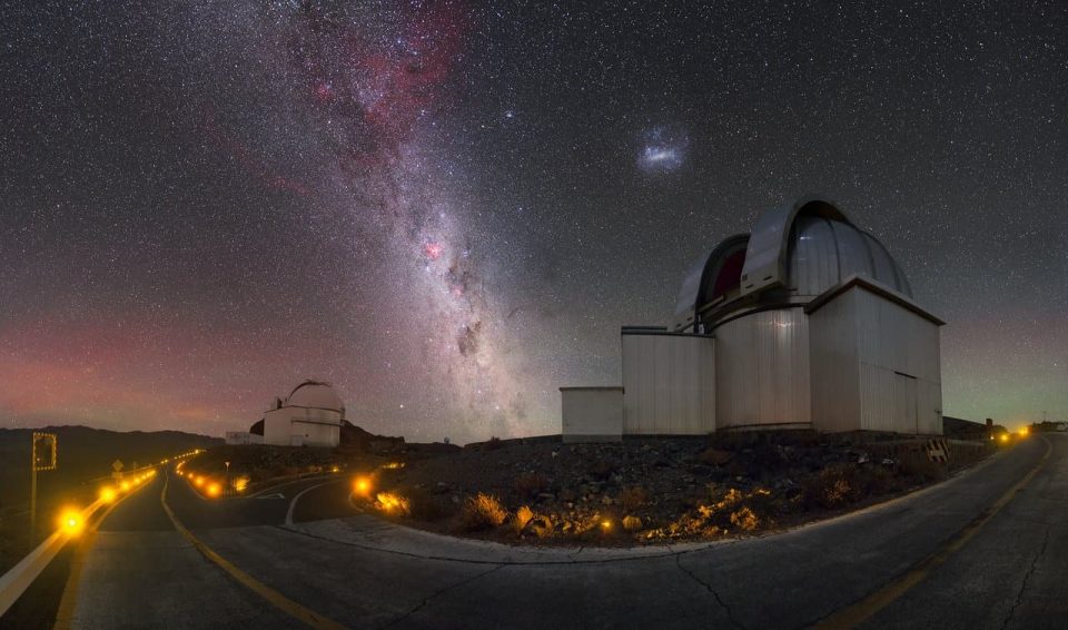 The stars of the Milky Way in the sky above the La Silla Observatory in Chile.