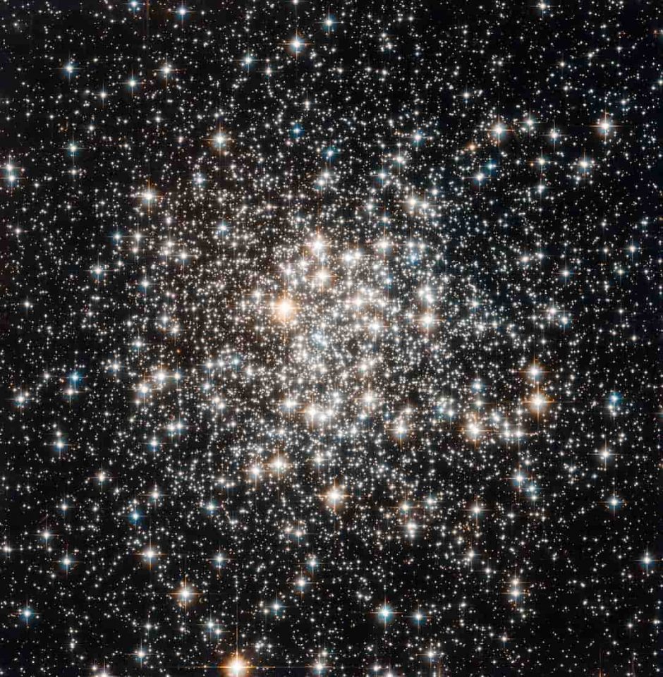 Messier 107 star cluster twinkling in the night sky